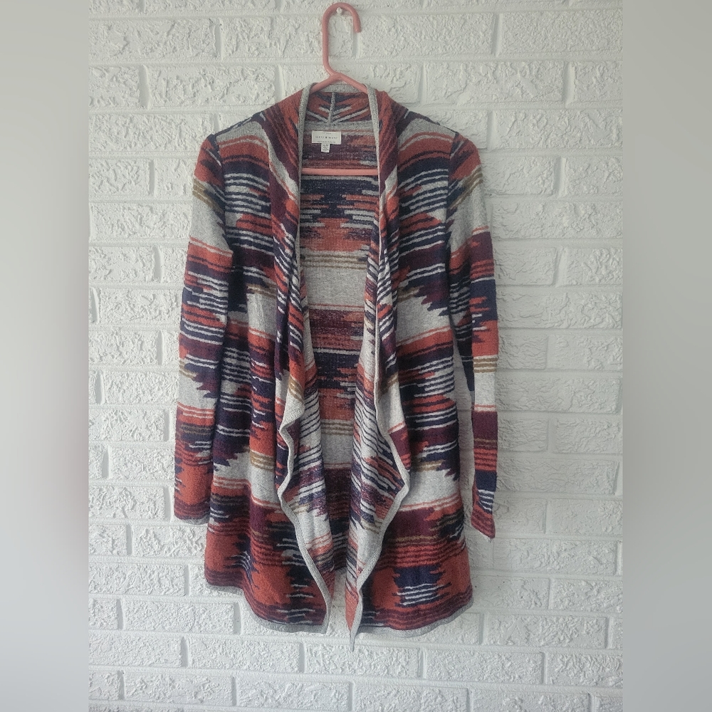 Lucky Brand Aztec Open Cardigan